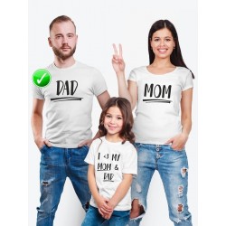 Футболки Family Look для всей семьи DAD MOM | Футболки Фэмили Лук