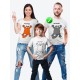 Футболка Family Look с принтом "Кот" в одном стиле для всей семьи с ребенком