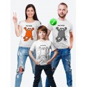 Футболка Family Look с принтом "Кот" в одном стиле для всей семьи с ребенком