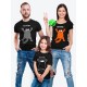 Футболка Family Look с принтом "Кот" в одном стиле для всей семьи с ребенком