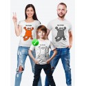Футболка Family Look с принтом "Кот" в одном стиле для всей семьи с ребенком