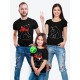 Футболки Фэмили Лук для мамы, дочки, папы, сына с принтом Мишки | Family Look для всей семьи