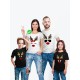 Футболка Family Look с принтом "Олень с рогами" для всей семьи в одном стиле
