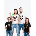 Футболка Family Look с принтом "Олень с рогами" для всей семьи в одном стиле