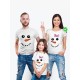 Одинаковые футболки Family Look с принтом "Снеговик" для всей семьи в одном стиле