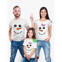 Футболка из комплекта Family Look Снеговики | Футболки Фэмили Лук для всей семьи в одном стиле