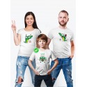 Футболки Фэмили Лук для мамы, папы, сына с принтом Крокодилы / Family look для всей семьи