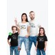 Футболка детская family look с принтом