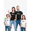 Футболки Фэмили Лук для мамы, папы, сына с принтом The original&remix / Family look для всей семьи