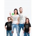 Футболка из комплекта Фэмили Лук с принтом Happy family / Family look для всей семьи в одном стиле