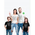Футболка из комплекта Фэмили Лук с принтом Happy family / Family look для всей семьи в одном стиле