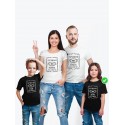Футболка из комплекта Фэмили Лук с принтом Happy family / Family look для всей семьи в одном стиле
