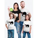 Футболки Фэмили Лук для мамы, дочки, папы, сына Медведи с шарфом / Family Look для всей семьи