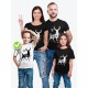 Футболка из комплекта Family Look Олени с надписью / Футболки Фэмили Лук в одном стиле
