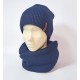 Комплект шапка и шарф (индиго)
