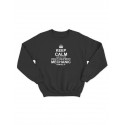 Прикольная толстовка без капюшона с принтом Keep calm and let heave equipment | Оригинальный свитшот