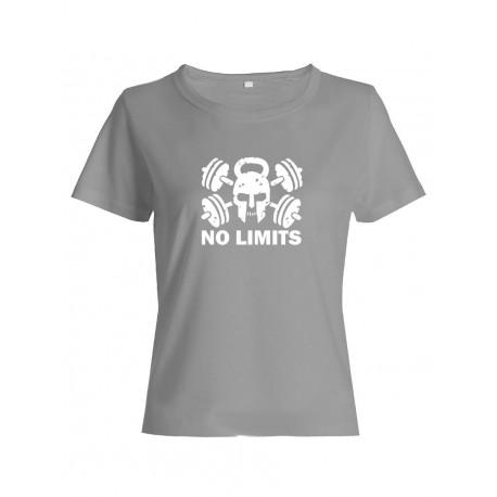 Прикольная футболка с принтом No limits | Женская оригинальная и стильная футболка