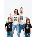 Футболки Family Look для всей семьи в одном стиле с принтом Of the wild one