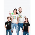 Футболки family look для всей семьи с принтом Best ever | Прикольные одинаковые семейные футболки