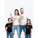 Футболки family look для всей семьи с принтом Best ever | Прикольные одинаковые семейные футболки