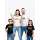 Футболки family look для всей семьи с принтом We are happy family | Прикольные одинаковые семейные
