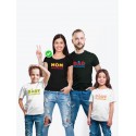 Футболки family look для всей семьи с принтом We are happy family | Прикольные одинаковые семейные