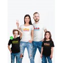 Футболки family look для всей семьи с принтом We are happy family | Прикольные одинаковые семейные