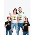 Футболки family look для всей семьи с принтом Царская семья | Прикольные одинаковые семейные