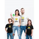 Футболки family look для всей семьи с принтом Царская семья | Прикольные одинаковые семейные
