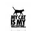 Наклейки на авто с принтом My cat is my valentine | Стикеры для любых твердых поверхностей, стекол