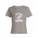 Футболка ко дню влюбленных с принтом Pizza is my valentine | Футболка на 14 февраля