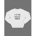 Свитшот ко дню влюбленных с принтом V is for vodka | Свитшот на 14 февраля