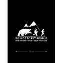 Наклейки на авто с принтом Be nice to fat people | Стикеры для любых твердых поверхностей, стекол