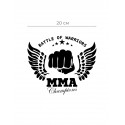 Наклейки на авто с принтом MMA champions | Стикеры для любых твердых поверхностей, для машин, стекол