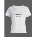 Прикольная футболка с принтом Just do it popozje | Смешная и оригинальная футболка
