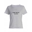 Прикольная футболка с принтом Just do it popozje | Смешная и оригинальная футболка