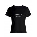 Прикольная футболка с принтом Just do it popozje | Смешная и оригинальная футболка