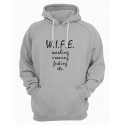 Мужское худи со смешным принтом "W. I. F. E."