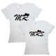 Парные футболки с надписью "MR.&MRS."