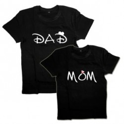 Парные футболки с надписью "Dad&Mом"