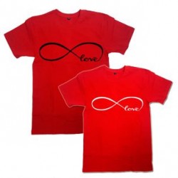 Парные футболки с знаком бесконечности "Love"
