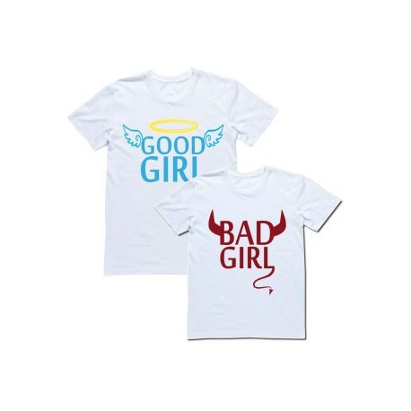 Парные футболки "Good girl & Bad girl"