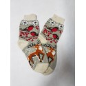Шерстяные носки с Оленем и снегирем 