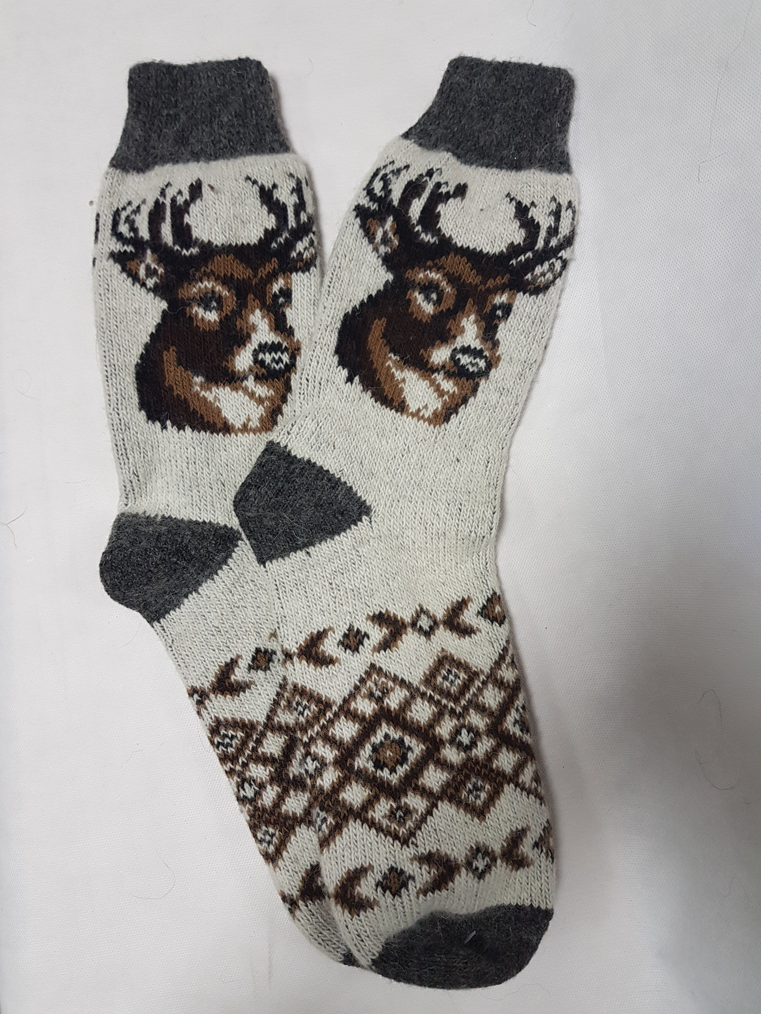 Носки шерстяные с оленями Komax