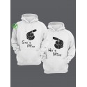 Парные толстовки унисекс оверсайз с принтом с капюшоном