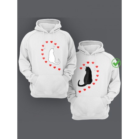 Парные толстовки с прикольным рисунком унисекс оверсайз