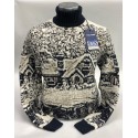 Мужской свитер чёрно-белый 230-405