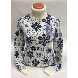 Женский свитер со снежинками 130-130