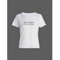 Футболка с прикольной надписью «Save water»/Оригинальная, модная женская с принтом.