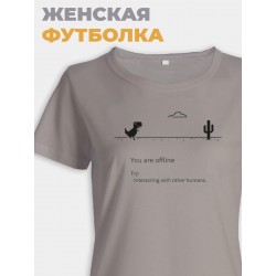 Футболка с прикольной You are offline